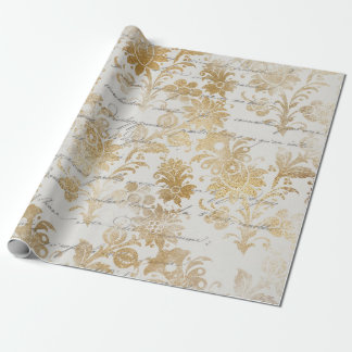 Vintages Goldflor Geschenkpapier