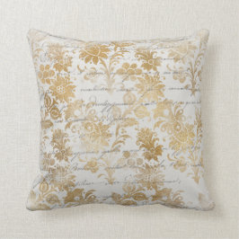 Vintages Goldflor Kissen