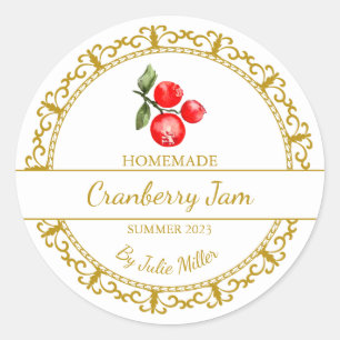 Vintages Goldmedaille Cranberry Jam Label Runder Aufkleber