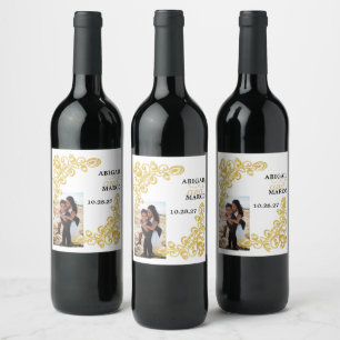 Vintages Goldweinetikett Weinetikett