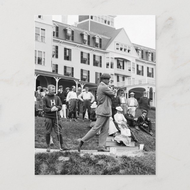 Vintages Golf, 1890s Postkarte (Vorderseite)
