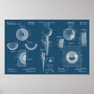Vintages Golf Patent Poster 1 Cyanograph