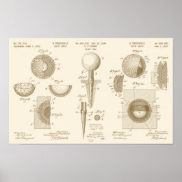 Vintages Golf Patent Poster 1 Sepia