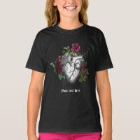 Vintages Gothic Burgund Blumenherz