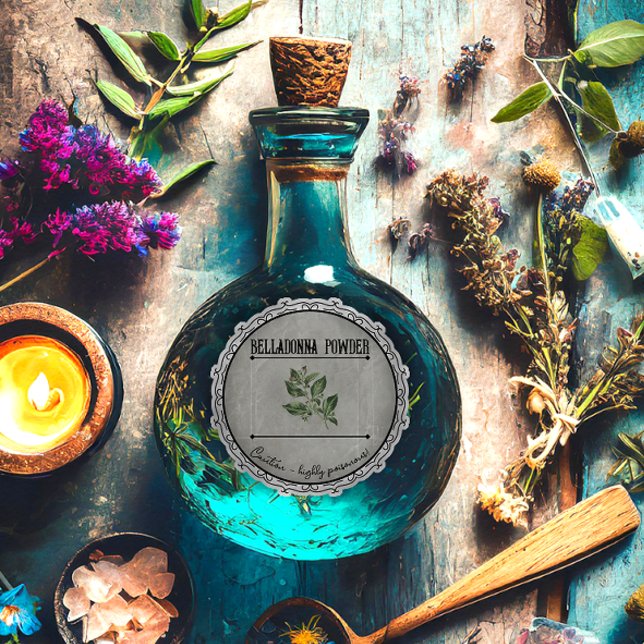 Vintages gotisches Belladonna-Set Aufkleber (Von Creator hochgeladen)