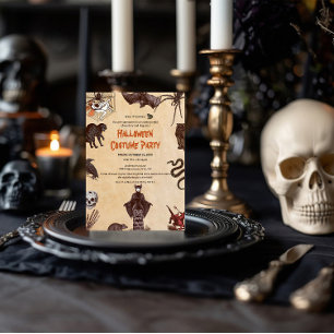 "Vintages gotisches Halloween Einladung