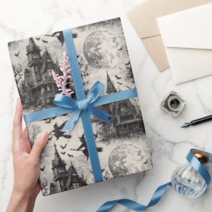 Vintages gotisches Halloween Geschenkpapier