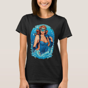 Vintages Grafikdesign Scuba Diver T-Shirt