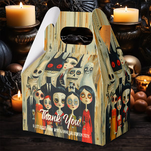 Vintages, graues, farbiges, spöttisches Halloween Geschenkschachtel