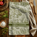 Vintages graues Spielzeug Geschirrtuch<br><div class="desc">Vintag grünes graues Handtuch aus jouy bedrucktem Küchentuch. Dieses Vintage Küchenhandtuch wird durch die exquisiten Designs französischer Landschaftsbilder inspiriert. Die schönen, eleganten und raffinierten Toilabdrücke sind im Augenblick ein Alltagswut. Die Designs sind klassisch und romantisch mit stilvollen Farben. Das perfekte Geschenk zum Geburtstag, Valentinstag, Weihnachten oder zu jeder anderen Gelegenheit....</div>