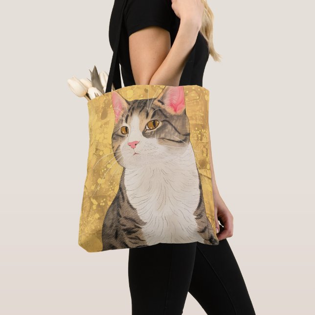 Vintages graues weißes Katapult Tasche (Von Nahem)