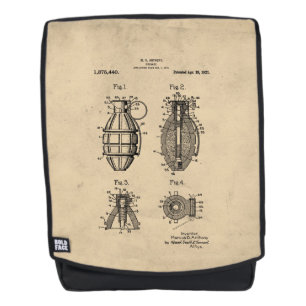 Vintages Grenade-Patent Rucksack