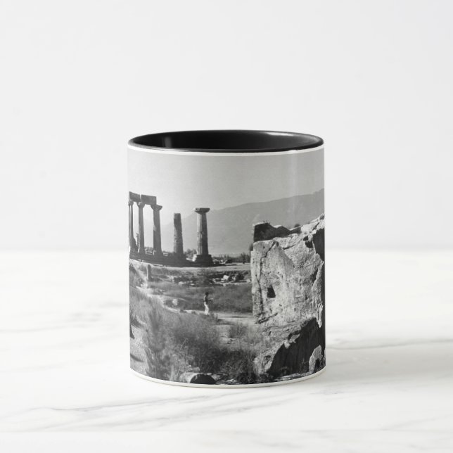 Vintages Griechenland Antiker Korinth Apollo Tempe Tasse (Zentrum)