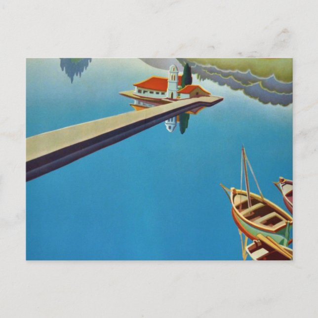 Vintages Griechenland - Insel Korfu Postkarte (Vorderseite)