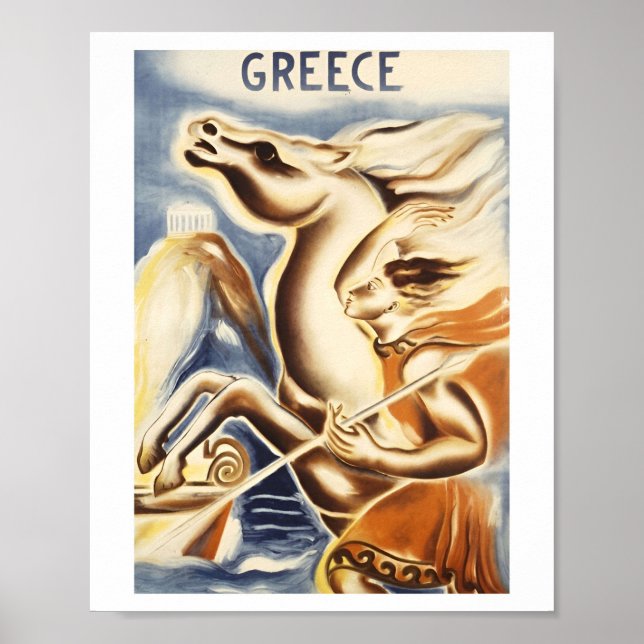 Vintages Griechenland Reiseklassische Posters Poster (Vorne)