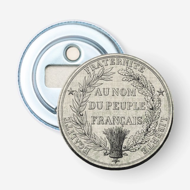 Vintages Großes Siegel Frankreichs Flaschenöffner (Vorderseite)