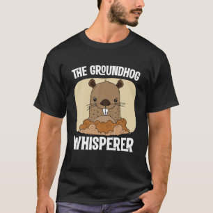 Vintages Groundhog Whisperer Silhouette Ground Hog T-Shirt