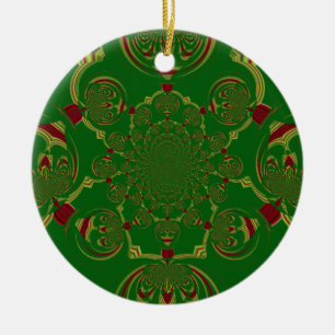 Vintages Grün Keramik Ornament
