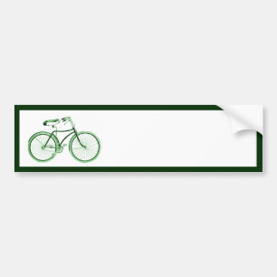Vintages grünes Fahrrad Autoaufkleber