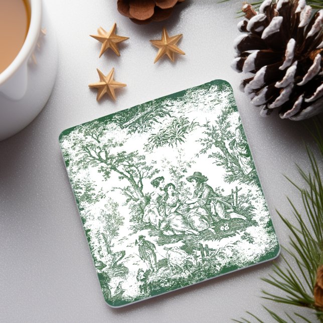 Vintages grünes Paar Steinuntersetzer (Von Creator hochgeladen)