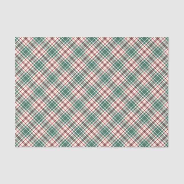 Vintages Grünes Weihnachtsbuch Seidenpapier (Vorderseite)