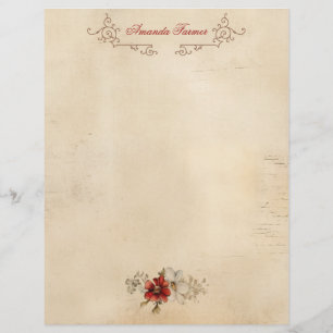 Vintages Grunge Artisan Parchment Briefbogen