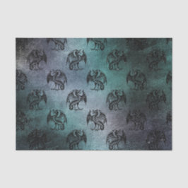 Vintages Grunge Dragon Muster Seidenpapier