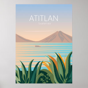Vintages Guatemaltekisches Reiseplakat Poster