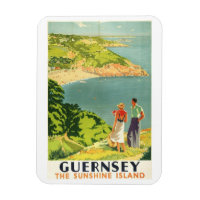 Vintages Guernsey Travel Poster Magnet