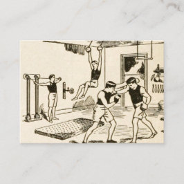 Vintages Gymnastiktraining Visitenkarte