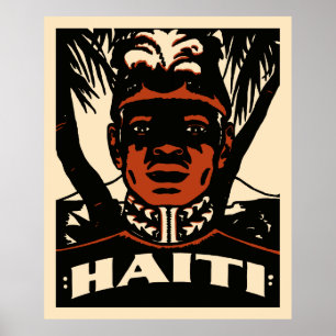 Vintages Haiti-Reise-Plakat Poster