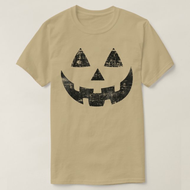 Vintages Halloween 2022 Pumpkin Jackolantern Face  T-Shirt (Design vorne)
