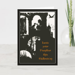 Vintages Halloween Arthur Rackham Hexe + Schwarze  Karte