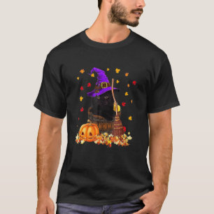Vintages Halloween Beängstigender Schwarzer Katze T-Shirt
