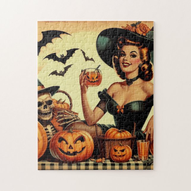 Vintages Halloween-Button (Vertikal)