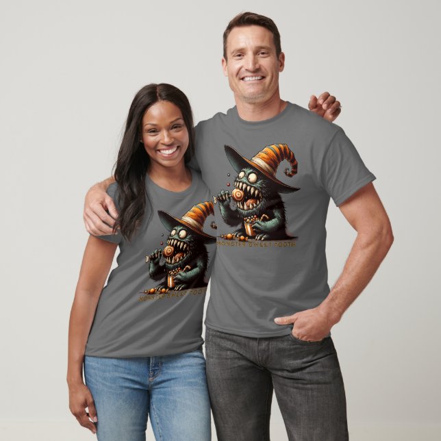 Vintages Halloween Candy Monster T-Shirt (Unisex)