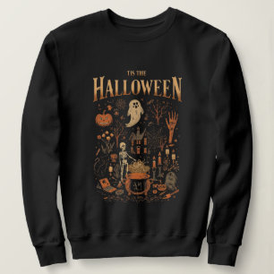 Vintages Halloween-Design - Geist, Kürbis Sweatshirt