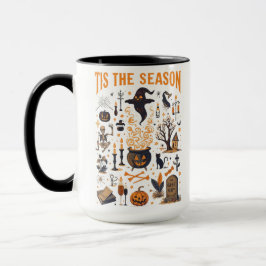 Vintages Halloween-Design - Geist, Kürbis Tasse