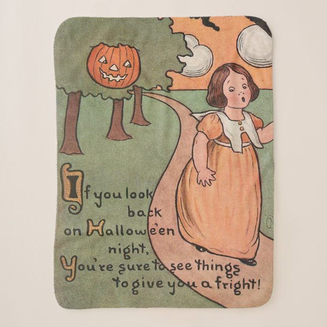 Vintages Halloween - Eine Nacht des Himmels Sherpadecke (Vorderseite)