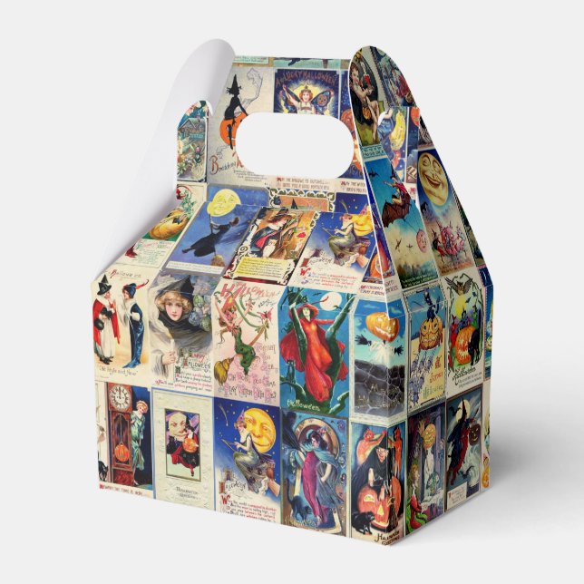 Vintages Halloween Ephemera Geschenkschachtel (Vorderseite)