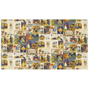 Vintages Halloween Ephemera Tischdecke
