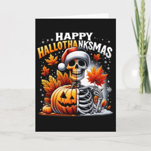 Vintages Halloween Frohe Weihnachten Hallobedacht Karte