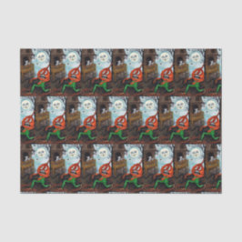 Vintages Halloween-Geist pimpkin Partygewebe Seidenpapier