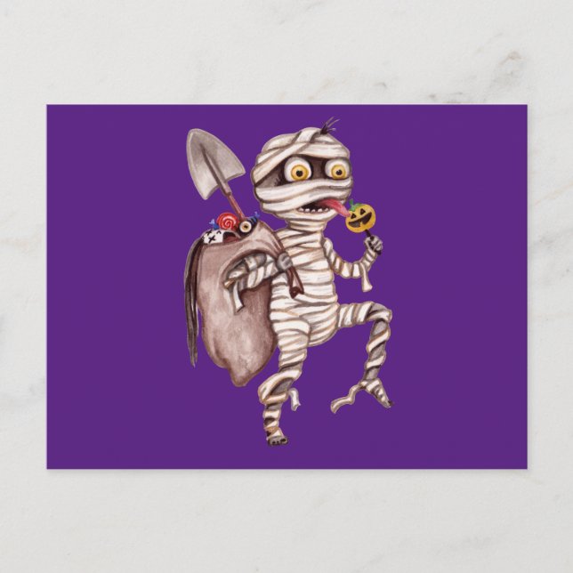 Vintages Halloween-Geist Postkarte (Vorderseite)