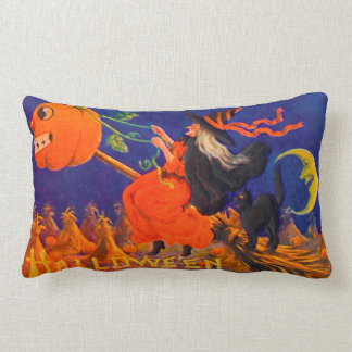 Vintages Halloween-Hexethrow-Kissen Lendenkissen