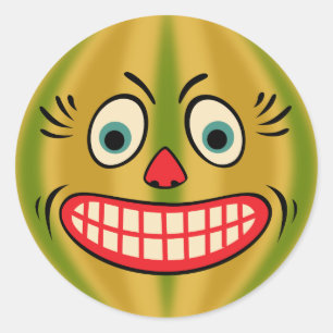 Vintages Halloween-Jack O'Lantern Face Runder Aufkleber
