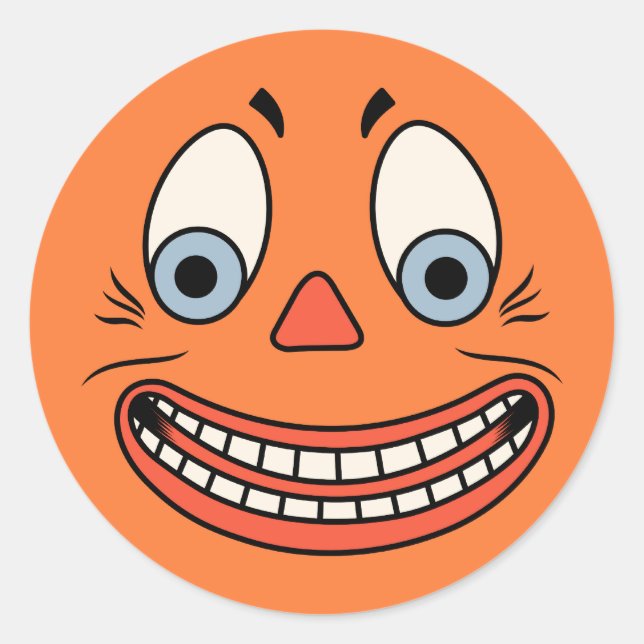 Vintages Halloween-Jack O'Lantern Face Runder Aufkleber (Vorderseite)