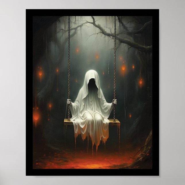 Vintages Halloween-Kostümschaukeln Poster (Vorne)