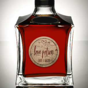 Vintages Halloween-Liebe-Pop-Label Runder Aufkleber