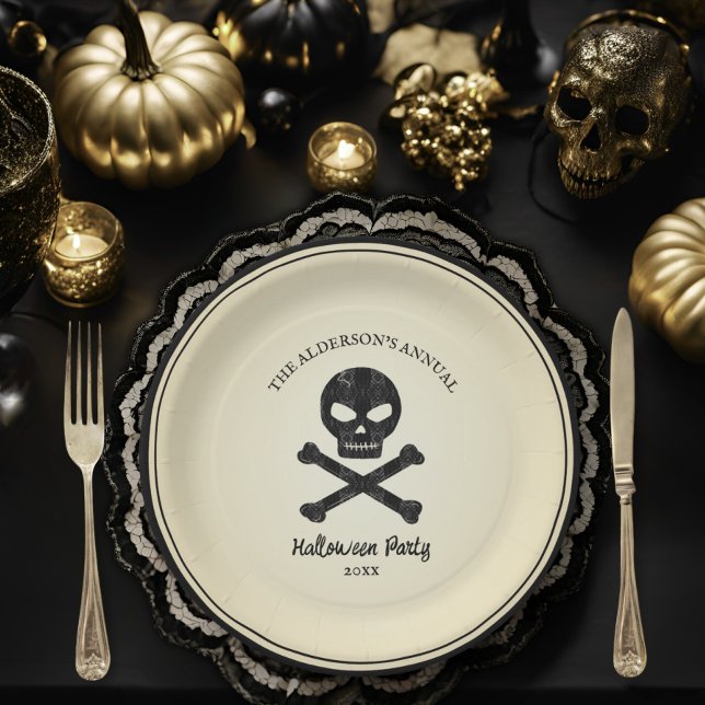 Vintages Halloween-Party aus gezogenem Spitzen Pappteller (Von Creator hochgeladen)